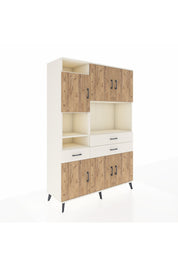 Hyperion Dolap 9 Raflı 3 Çekmeceli 6 Kapaklı 132x44x195 Aytaşı-Çam/Aytaşı
