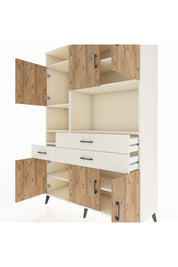 Hyperion Dolap 9 Raflı 3 Çekmeceli 6 Kapaklı 132x44x195 Aytaşı-Çam/Aytaşı