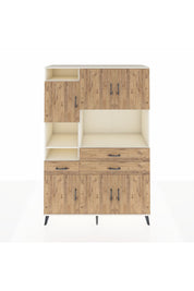 Hyperion Dolap 9 Raflı 3 Çekmeceli 6 Kapaklı 132x44x195 Aytaşı-Çam/Çam