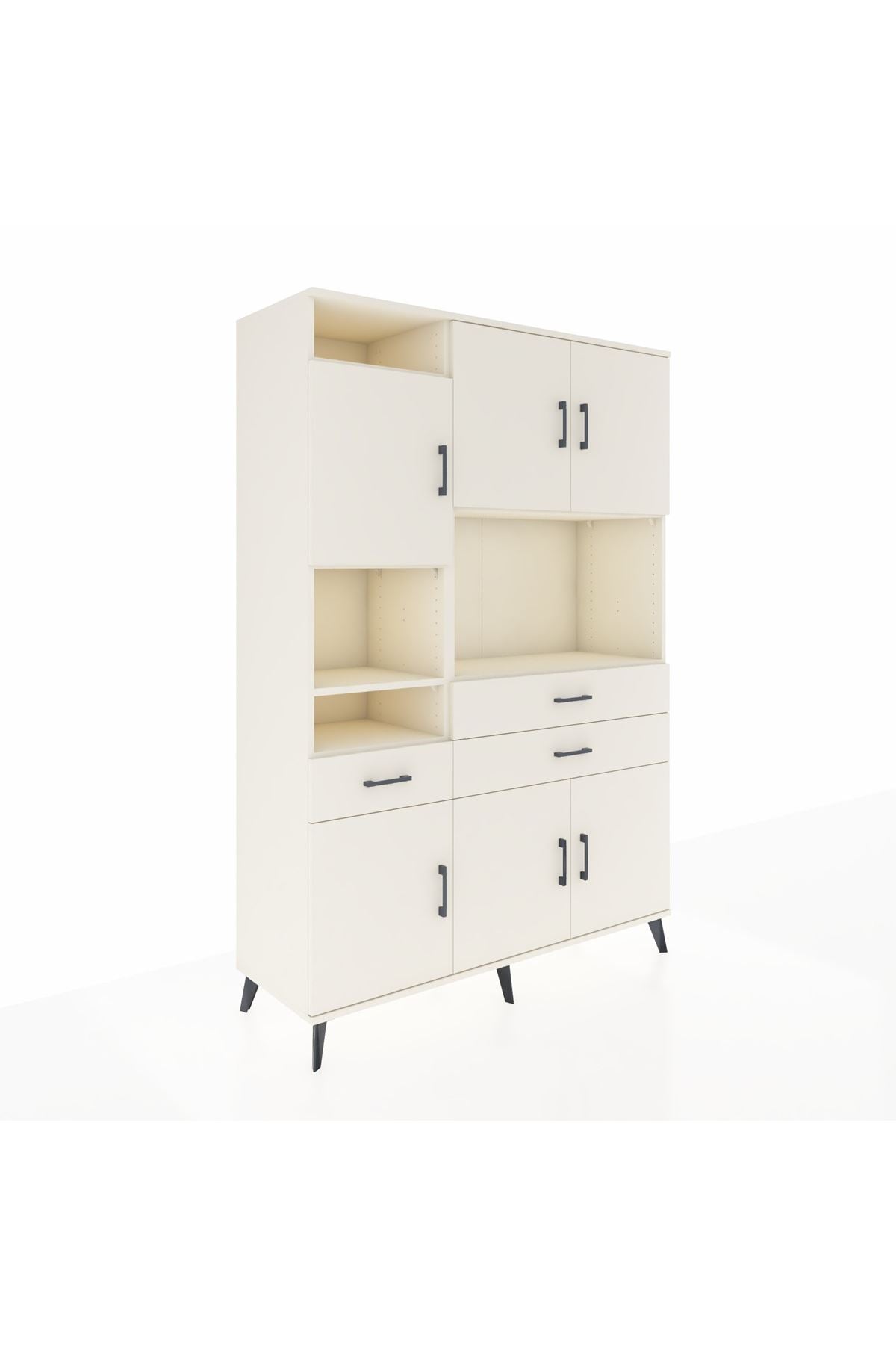 Hyperion Dolap 9 Raflı 3 Çekmeceli 6 Kapaklı 132x44x195 Aytaşı-Aytaşı/Aytaşı