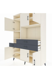 Hyperion Dolap 9 Raflı 3 Çekmeceli 6 Kapaklı 132x44x195 Aytaşı-Aytaşı/Antrasit