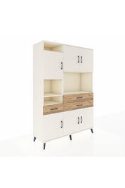 Hyperion Dolap 9 Raflı 3 Çekmeceli 6 Kapaklı 132x44x195 Aytaşı-Aytaşı/Çam