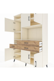 Hyperion Dolap 9 Raflı 3 Çekmeceli 6 Kapaklı 132x44x195 Aytaşı-Aytaşı/Çam