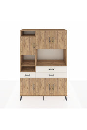 Hyperion Dolap 9 Raflı 3 Çekmeceli 6 Kapaklı 132x44x195 Çam-Çam/Aytaşı