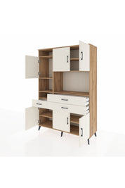 Hyperion Dolap 9 Raflı 3 Çekmeceli 6 Kapaklı 132x44x195 Çam-Aytaşı/Aytaşı