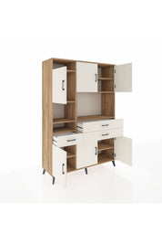 Hyperion Dolap 9 Raflı 3 Çekmeceli 6 Kapaklı 132x44x195 Çam-Aytaşı/Aytaşı