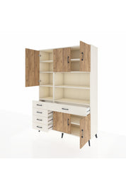 Hyperion Dolap 9 Raflı 5 Çekmeceli 5 Kapaklı 132x44x195 Aytaşı-Çam/Aytaşı