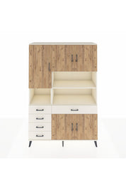 Hyperion Dolap 9 Raflı 5 Çekmeceli 5 Kapaklı 132x44x195 Aytaşı-Çam/Aytaşı