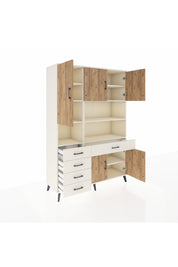 Hyperion Dolap 9 Raflı 5 Çekmeceli 5 Kapaklı 132x44x195 Aytaşı-Çam/Aytaşı