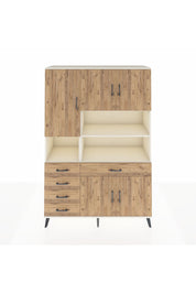 Hyperion Dolap 9 Raflı 5 Çekmeceli 5 Kapaklı 132x44x195 Aytaşı-Çam/Çam