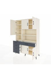 Hyperion Dolap 9 Raflı 5 Çekmeceli 5 Kapaklı 132x44x195 Aytaşı-Aytaşı/Antrasit