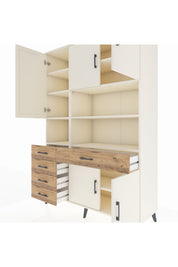 Hyperion Dolap 9 Raflı 5 Çekmeceli 5 Kapaklı 132x44x195 Aytaşı-Aytaşı/Çam