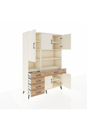 Hyperion Dolap 9 Raflı 5 Çekmeceli 5 Kapaklı 132x44x195 Aytaşı-Aytaşı/Çam