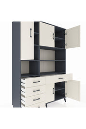 Hyperion Dolap 9 Raflı 5 Çekmeceli 5 Kapaklı 132x44x195 Antrasit-Aytaşı/Aytaşı