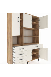 Hyperion Dolap 9 Raflı 5 Çekmeceli 5 Kapaklı 132x44x195 Çam-Aytaşı/Aytaşı