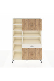 Hyperion Dolap 10 Raflı Tek Çekmeceli 4 Kapaklı 132x44x195 Aytaşı-Çam/Aytaşı