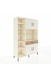 Hyperion Dolap 10 Raflı Tek Çekmeceli 4 Kapaklı 132x44x195 Aytaşı-Aytaşı/Çam