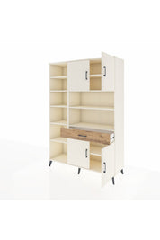 Hyperion Dolap 10 Raflı Tek Çekmeceli 4 Kapaklı 132x44x195 Aytaşı-Aytaşı/Çam