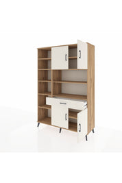 Hyperion Dolap 10 Raflı Tek Çekmeceli 4 Kapaklı 132x44x195 Çam-Aytaşı/Aytaşı