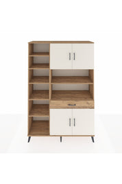 Hyperion Dolap 10 Raflı Tek Çekmeceli 4 Kapaklı 132x44x195 Çam-Aytaşı/Çam