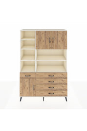 Hyperion Dolap 9 Raflı 5 Çekmeceli 3 Kapaklı 132x44x195 Aytaşı-Çam/Çam