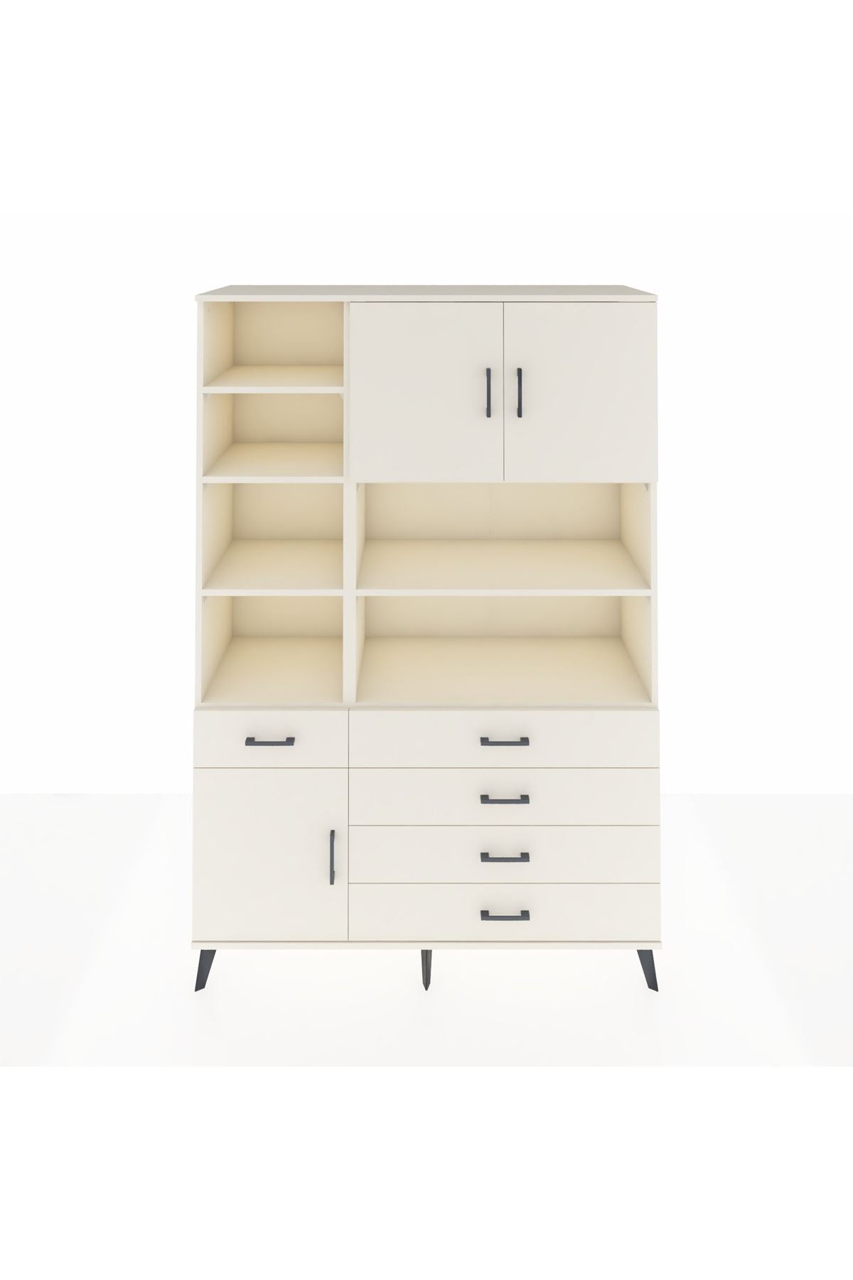 Hyperion Dolap 9 Raflı 5 Çekmeceli 3 Kapaklı 132x44x195 Aytaşı-Aytaşı/Aytaşı