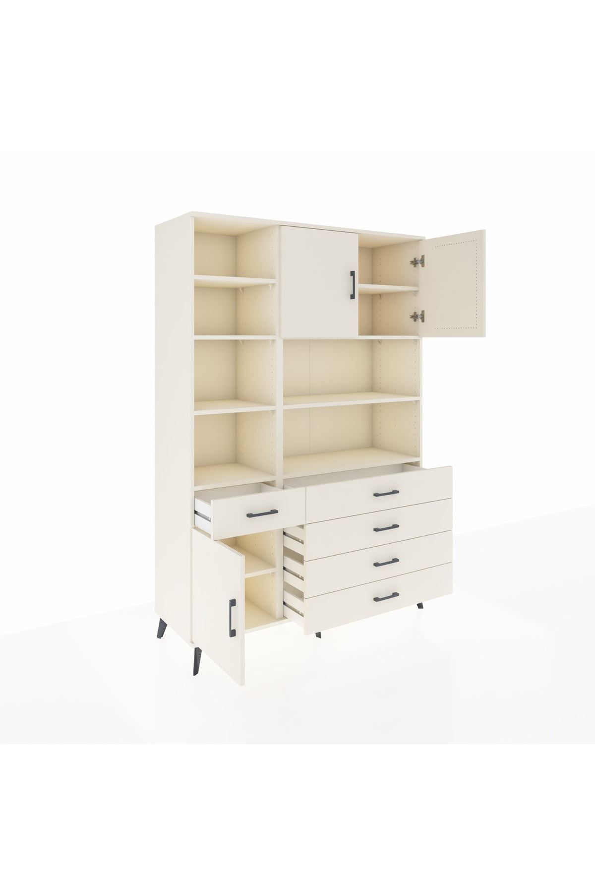 Hyperion Dolap 9 Raflı 5 Çekmeceli 3 Kapaklı 132x44x195 Aytaşı-Aytaşı/Aytaşı