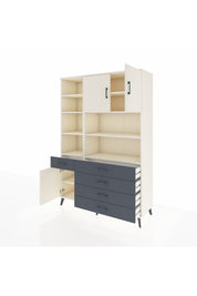 Hyperion Dolap 9 Raflı 5 Çekmeceli 3 Kapaklı 132x44x195 Aytaşı-Aytaşı/Antrasit