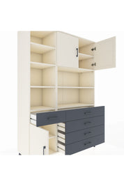 Hyperion Dolap 9 Raflı 5 Çekmeceli 3 Kapaklı 132x44x195 Aytaşı-Aytaşı/Antrasit