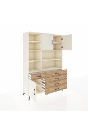 Hyperion Dolap 9 Raflı 5 Çekmeceli 3 Kapaklı 132x44x195 Aytaşı-Aytaşı/Çam