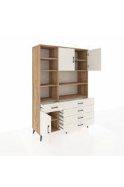 Hyperion Dolap 9 Raflı 5 Çekmeceli 3 Kapaklı 132x44x195 Çam-Aytaşı/Aytaşı