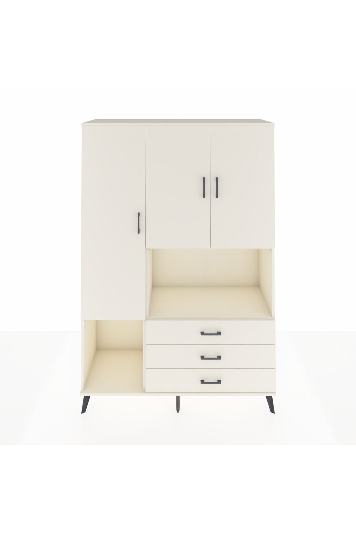 Hyperion Dolap 6 Raflı 3 Çekmeceli 3 Kapaklı 132x44x195 Aytaşı-Aytaşı/Aytaşı