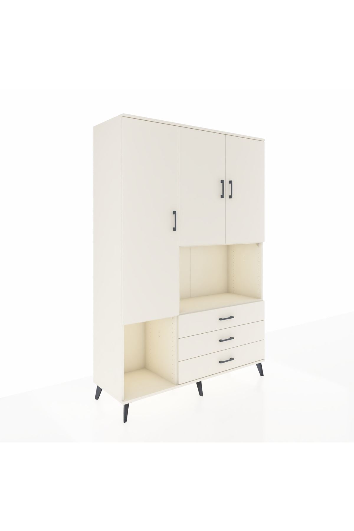 Hyperion Dolap 6 Raflı 3 Çekmeceli 3 Kapaklı 132x44x195 Aytaşı-Aytaşı/Aytaşı