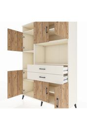 Hyperion Dolap 8 Raflı 2 Çekmeceli 6 Kapaklı 132x44x195 Aytaşı-Çam/Aytaşı