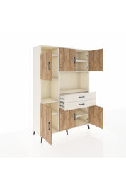 Hyperion Dolap 8 Raflı 2 Çekmeceli 6 Kapaklı 132x44x195 Aytaşı-Çam/Aytaşı