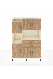 Hyperion Dolap 8 Raflı 2 Çekmeceli 6 Kapaklı 132x44x195 Aytaşı-Çam/Çam