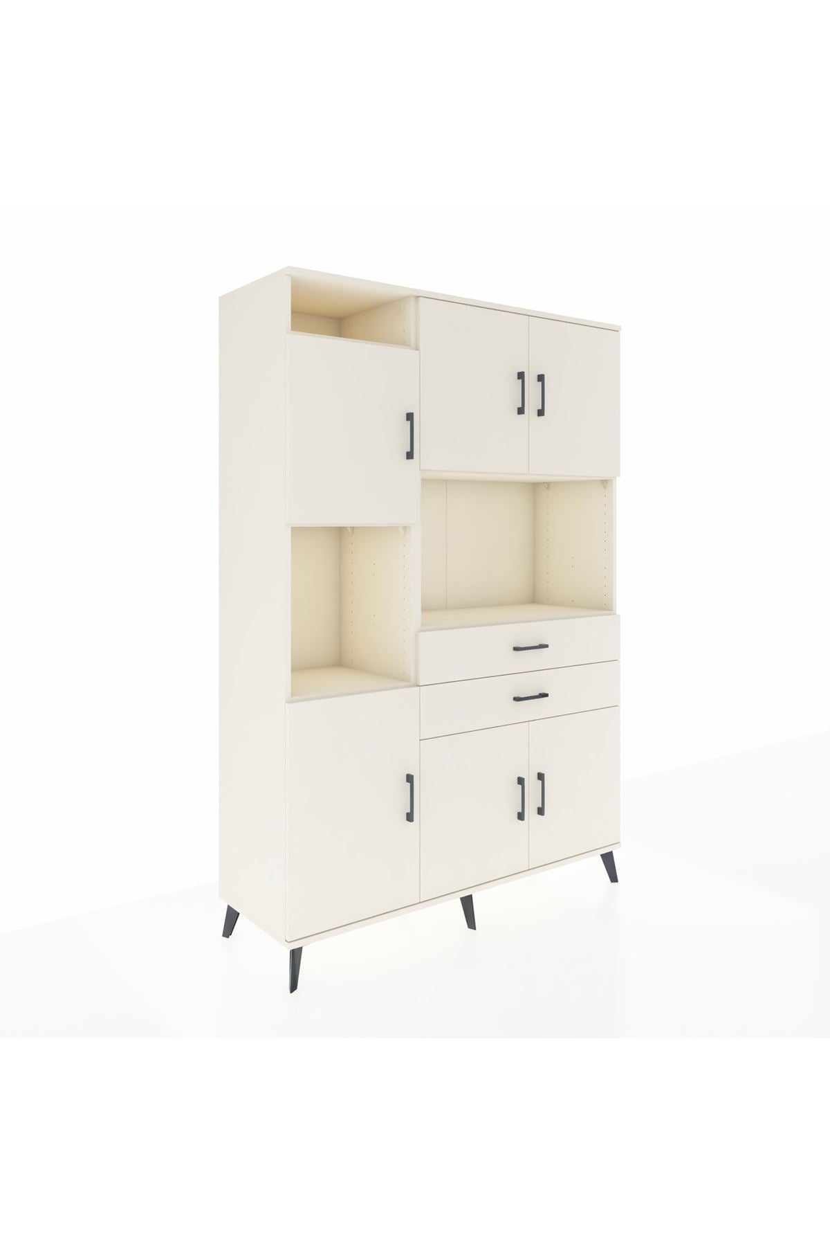 Hyperion Dolap 8 Raflı 2 Çekmeceli 6 Kapaklı 132x44x195 Aytaşı-Aytaşı/Aytaşı