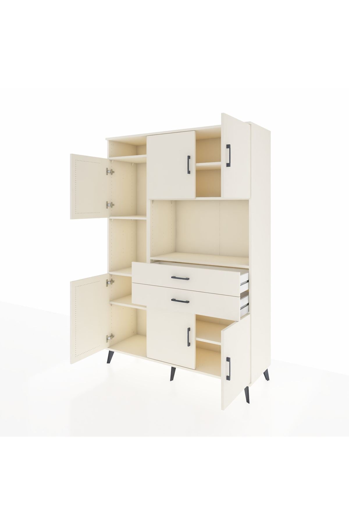 Hyperion Dolap 8 Raflı 2 Çekmeceli 6 Kapaklı 132x44x195 Aytaşı-Aytaşı/Aytaşı