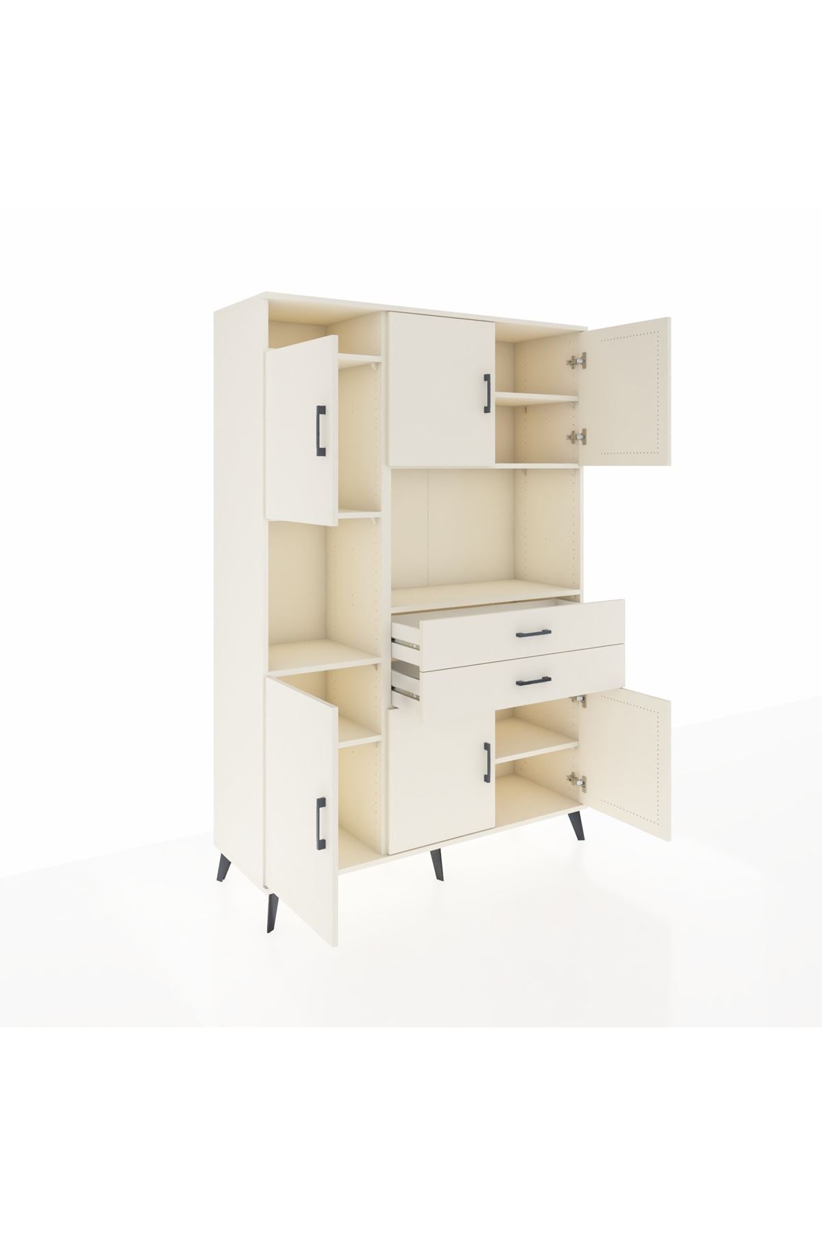 Hyperion Dolap 8 Raflı 2 Çekmeceli 6 Kapaklı 132x44x195 Aytaşı-Aytaşı/Aytaşı