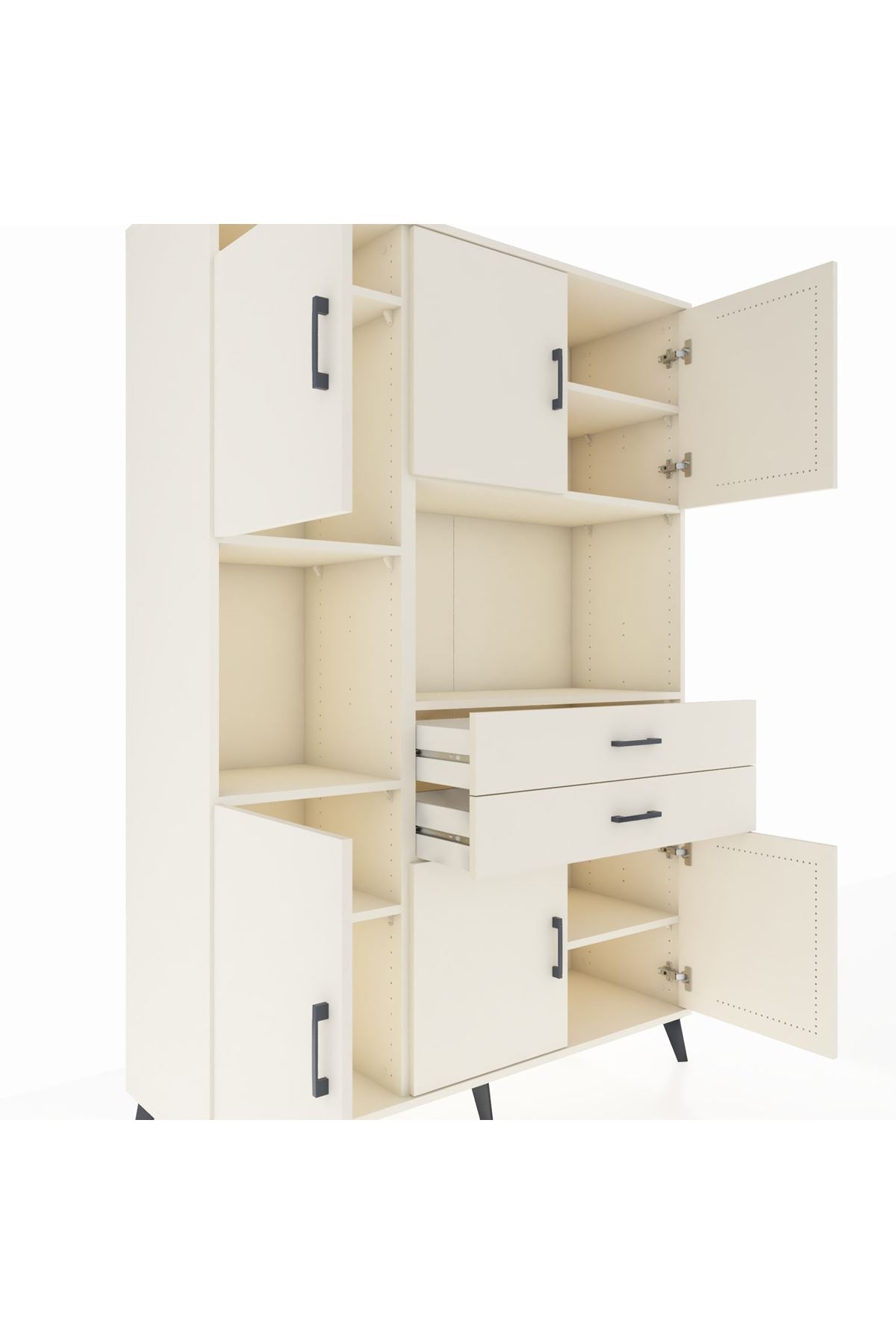 Hyperion Dolap 8 Raflı 2 Çekmeceli 6 Kapaklı 132x44x195 Aytaşı-Aytaşı/Aytaşı