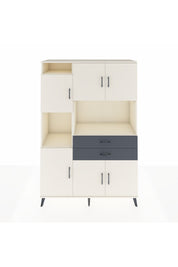 Hyperion Dolap 8 Raflı 2 Çekmeceli 6 Kapaklı 132x44x195 Aytaşı-Aytaşı/Antrasit