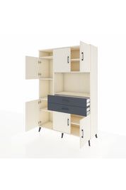 Hyperion Dolap 8 Raflı 2 Çekmeceli 6 Kapaklı 132x44x195 Aytaşı-Aytaşı/Antrasit