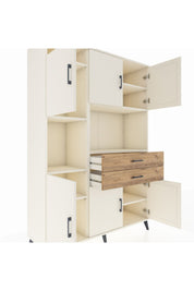 Hyperion Dolap 8 Raflı 2 Çekmeceli 6 Kapaklı 132x44x195 Aytaşı-Aytaşı/Çam