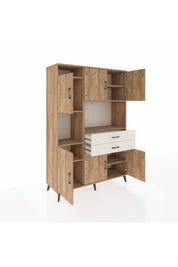 Hyperion Dolap 8 Raflı 2 Çekmeceli 6 Kapaklı 132x44x195 Çam-Çam/Aytaşı