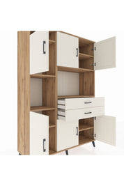 Hyperion Dolap 8 Raflı 2 Çekmeceli 6 Kapaklı 132x44x195 Çam-Aytaşı/Aytaşı