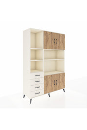Hyperion Dolap 8 Raflı 4 Çekmeceli 4 Kapaklı 132x44x195 Aytaşı-Çam/Aytaşı