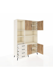 Hyperion Dolap 8 Raflı 4 Çekmeceli 4 Kapaklı 132x44x195 Aytaşı-Çam/Aytaşı