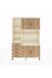 Hyperion Dolap 8 Raflı 4 Çekmeceli 4 Kapaklı 132x44x195 Aytaşı-Çam/Çam
