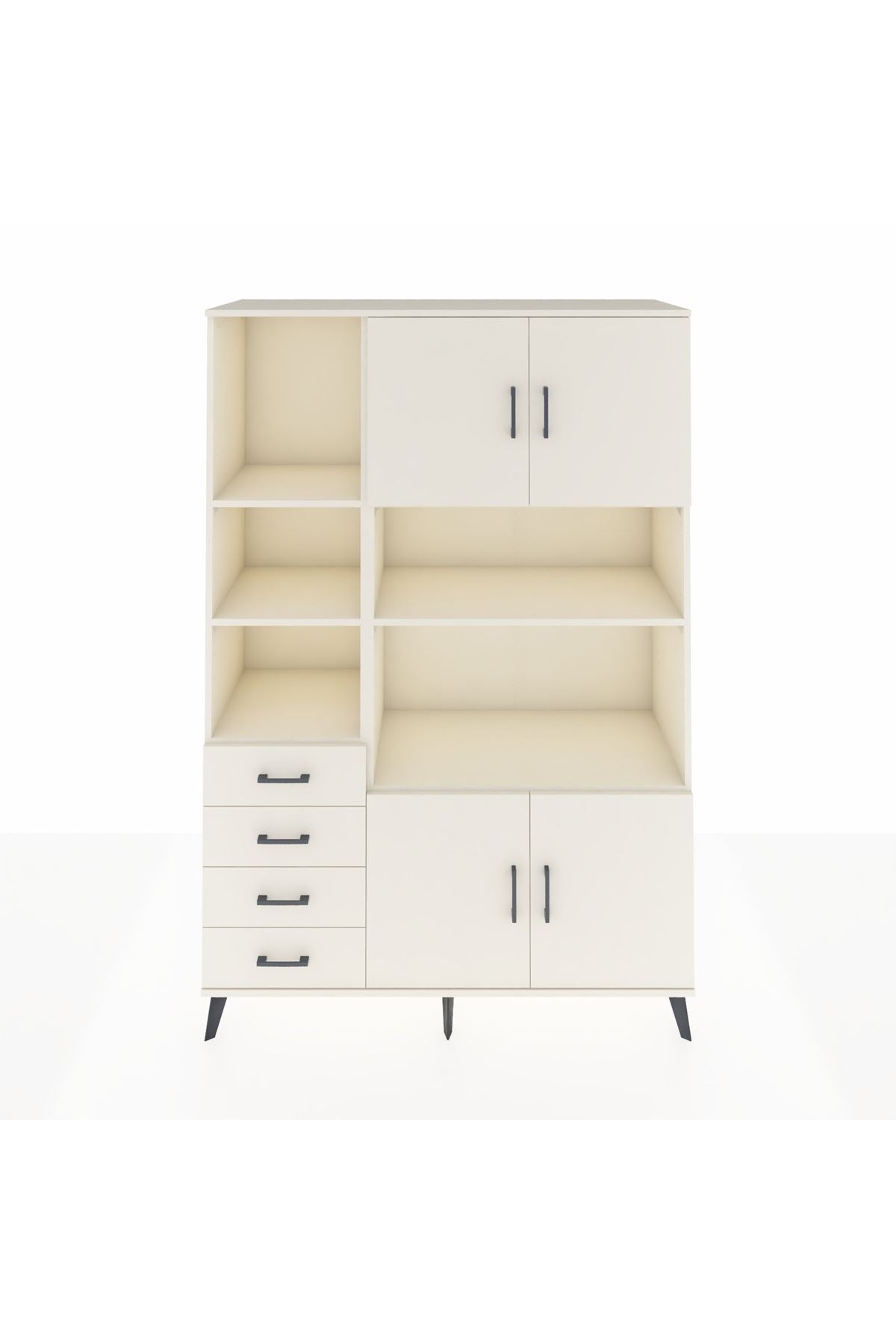 Hyperion Dolap 8 Raflı 4 Çekmeceli 4 Kapaklı 132x44x195 Aytaşı-Aytaşı/Aytaşı