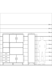 Hyperion Dolap 8 Raflı 4 Çekmeceli 4 Kapaklı 132x44x195 Aytaşı-Aytaşı/Aytaşı